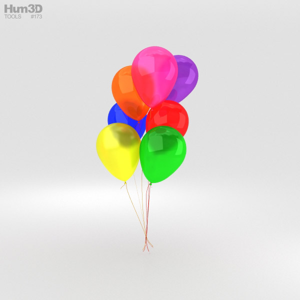 Balões Modelo 3d