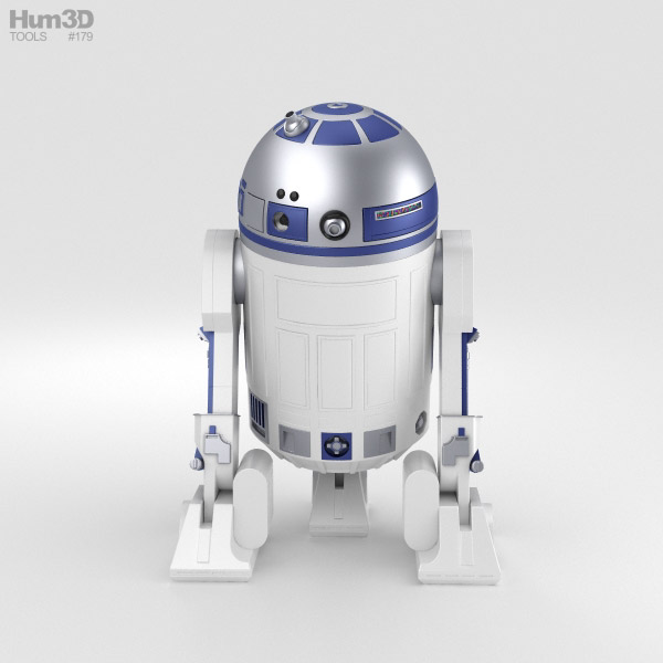 R2D2 3D model - R2D2 600 Lq 0007