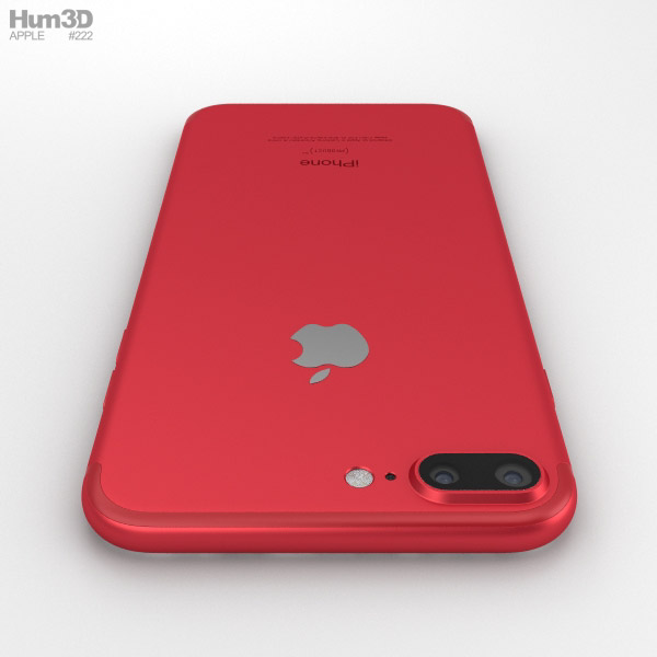 Kristus Kent procent Apple iPhone 7 Plus Red 3D model - Electronics on Hum3D