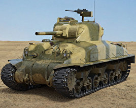 M4A1 Sherman Modelo 3D