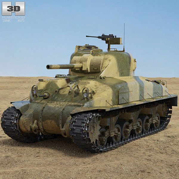 M4A1 Sherman Modelo 3d
