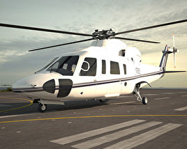 賽考斯基S-76精靈直升機 3D模型