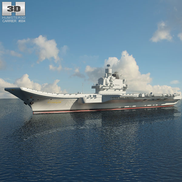 Admiral Kuznetsov aircraft carrier 3D model