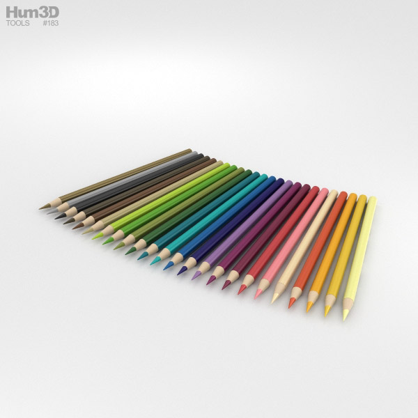 Colored Pencils 3D model