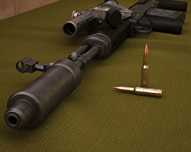 Dragunov SVU 3D 모델 