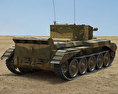 Cromwell tank 3d model back view