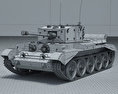 Cromwell tank 3d model wire render