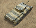 Cromwell tank 3d model top view
