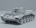 Cromwell tank 3d model clay render