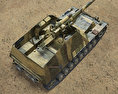 フンメル自走砲 3Dモデル top view