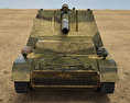 フンメル自走砲 3Dモデル front view