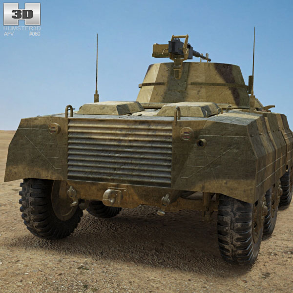 M8 Greyhound 3D model - Military on Hum3D