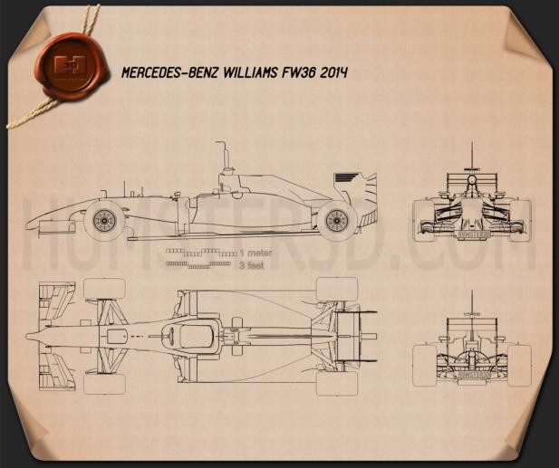 Williams FW36 2014 設計図