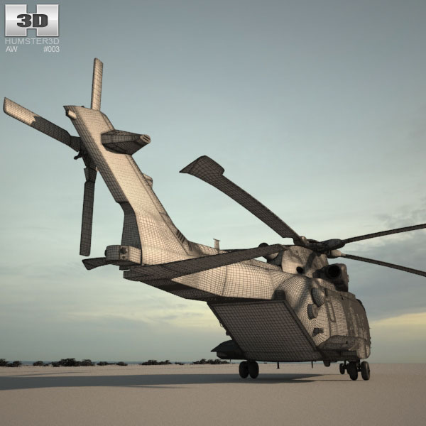 AgustaWestland AW101 Merlin 3D model - Aircraft on Hum3D