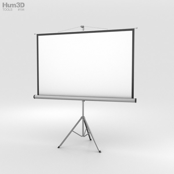 Projector Screen 3D model