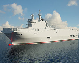Dixmude aircraft carrier 3D model