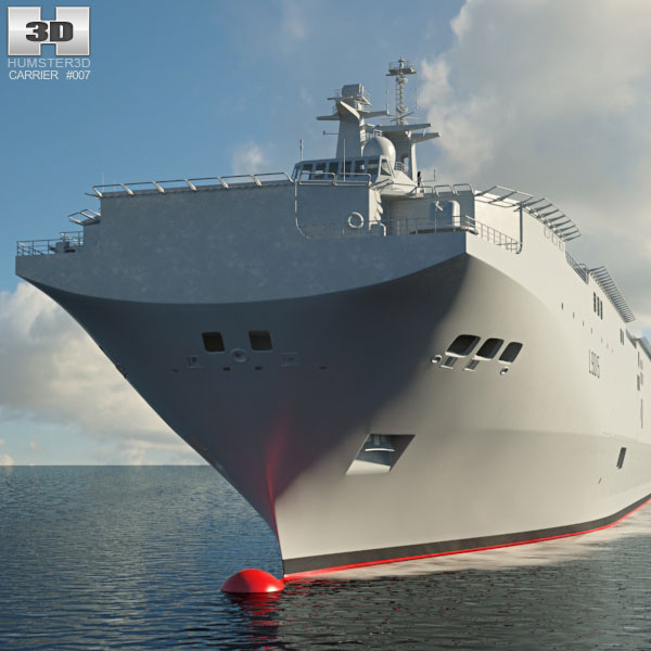 Dixmude aircraft carrier 3D model - Ship on Hum3D