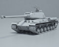 IS-2重型坦克 3D模型 clay render