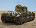 Піхотний танк Матільда ІІ 3D модель back view