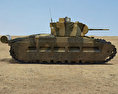 Піхотний танк Матільда ІІ 3D модель side view