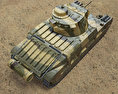 マチルダII歩兵戦車 3Dモデル top view