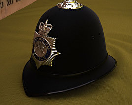 Casco de custodio de la policía de Londres Modelo 3D