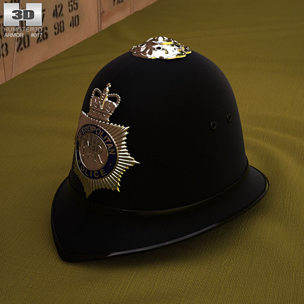 Londoner Polizei Schutzhelm 3D-Modell