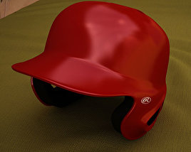 Baseball-Schlag Helm 3D-Modell