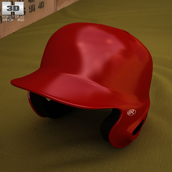 Capacete de rebatidas de beisebol Modelo 3d
