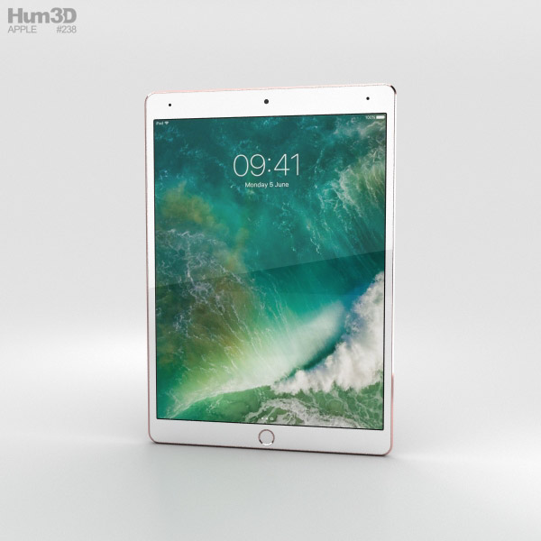 Apple iPad Pro 10.5-inch (2017) Rose Gold 3Dモデル