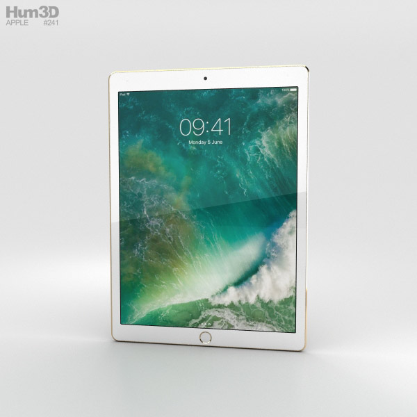 Apple iPad Pro 12.9-inch (2017) Cellular Gold 3D model