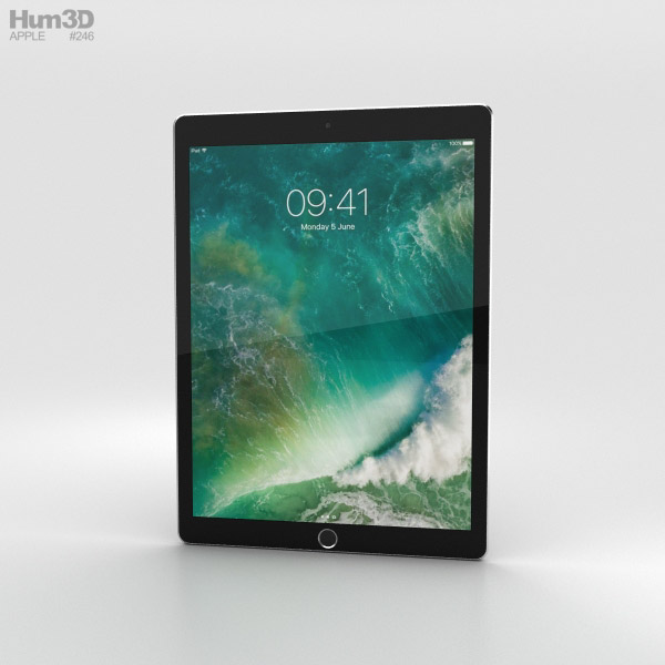 Apple iPad Pro 12.9-inch (2017) Space Gray 3D model