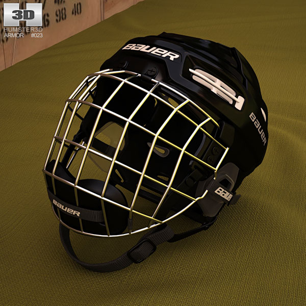 曲棍球 头盔 3D模型