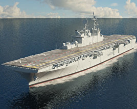 USS America (LHA-6) aircraft carrier 3D model