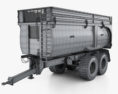 Krampe Big Body 650 Carrier Farm Trailer 2017 3D модель wire render