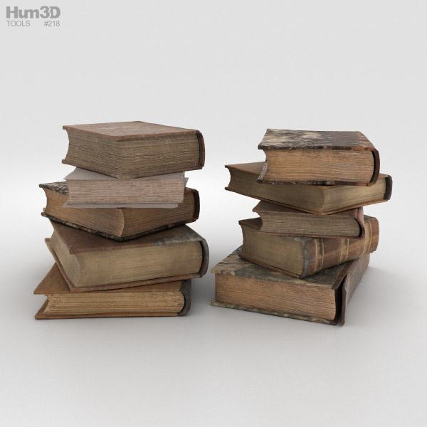 오래된 책 3D 모델 