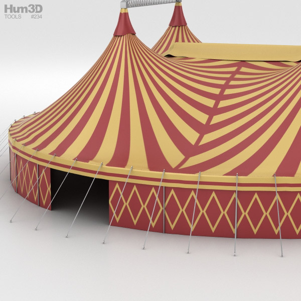 Circus Tent 3D Model Architecture On Hum3D   Circus Tent 600 Lq 0005 