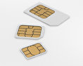 Sim Cards Set 3d model
