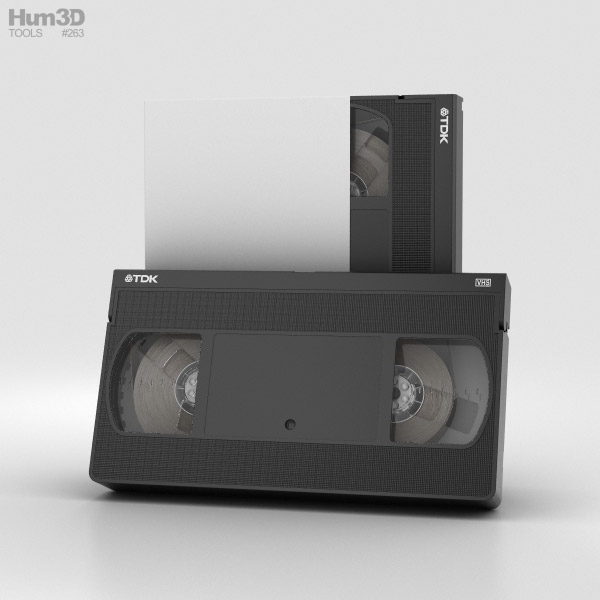 Cassette VHS Modèle 3D