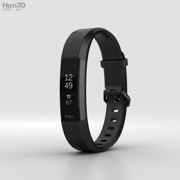 Fitbit Alta HR Black Gunmetal 3D model
