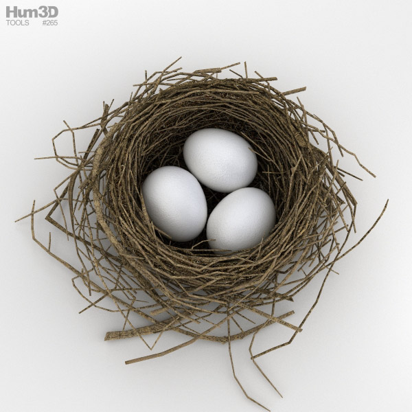 Bird Nest 3D model Plants on Hum3D