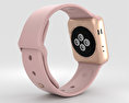 Apple Watch Series 3 38mm GPS + Cellular Gold Aluminum Case Pink Sand Sport Band 3D模型
