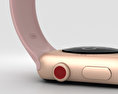 Apple Watch Series 3 38mm GPS + Cellular Gold Aluminum Case Pink Sand Sport Band 3d model