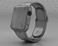 Apple Watch Series 3 38mm GPS + Cellular Silver Aluminum Case Fog Sport Band 3d model