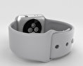 Apple Watch Series 3 38mm GPS + Cellular Silver Aluminum Case Fog Sport Band 3d model
