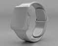 Apple Watch Series 3 38mm GPS + Cellular Silver Aluminum Case Fog Sport Band Modello 3D