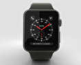 Apple Watch Series 3 38mm GPS + Cellular Space Gray Aluminum Case Black Sport Band Modelo 3d