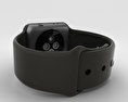 Apple Watch Series 3 38mm GPS + Cellular Space Gray Aluminum Case Black Sport Band 3d model