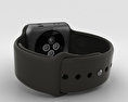 Apple Watch Series 3 42mm GPS + Cellular Space Gray Aluminum Case Black Sport Band Modelo 3d