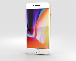 Apple iPhone 8 Gold Modello 3D